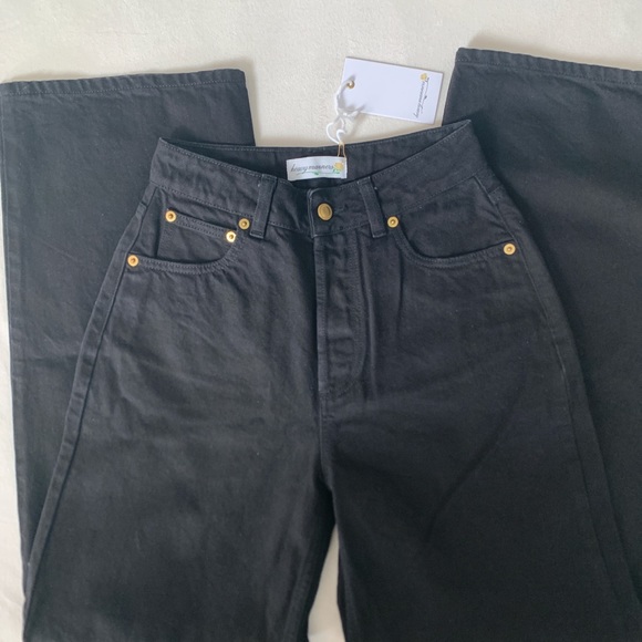 HEAVY MANNERS MOONSTRUCK BAGGY BABY GIRL DENIM IN BLACK SIZE 25 - Picture 4 of 15